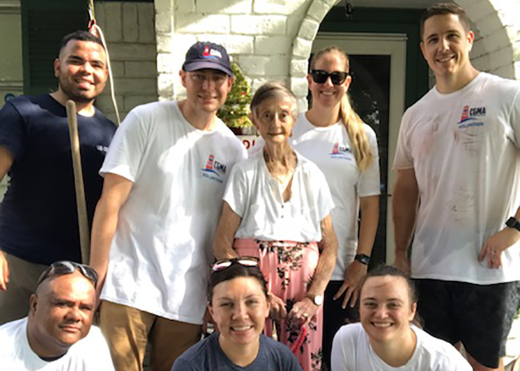 Mary Hardin and crew members. Link to her story