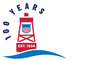 100 years logo white